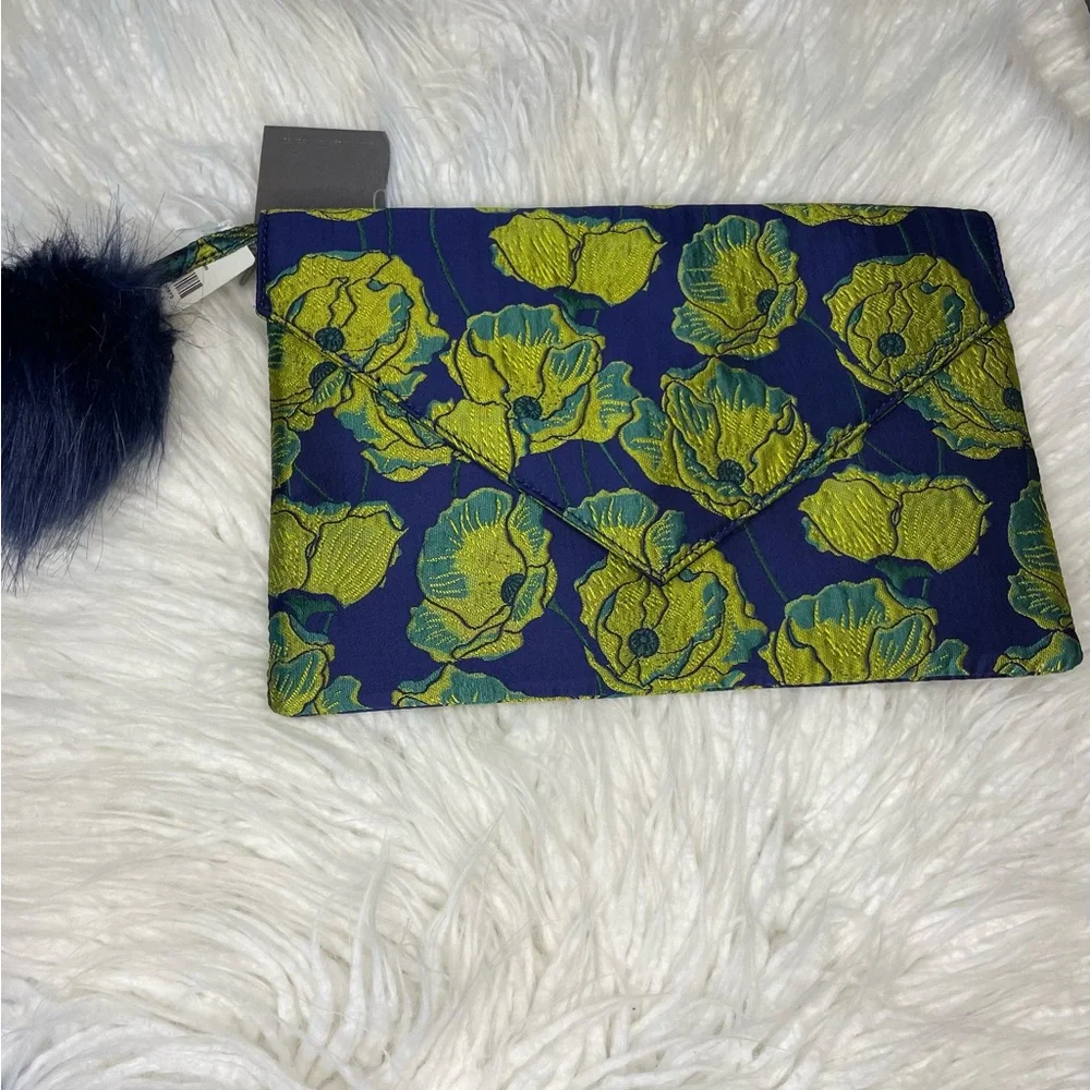 Anthropologie Green and Blue Clutch NWT Monserrat de Lucca design - Picture 1 of 5